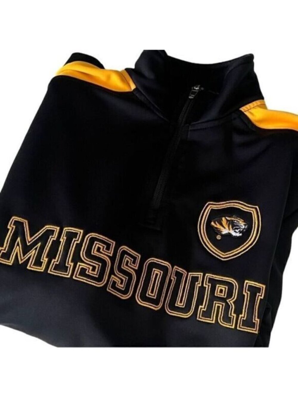 Columbia Omni-Shield Black and Gold Missouri Tigers Quarter Zip‎ Pullover Size S